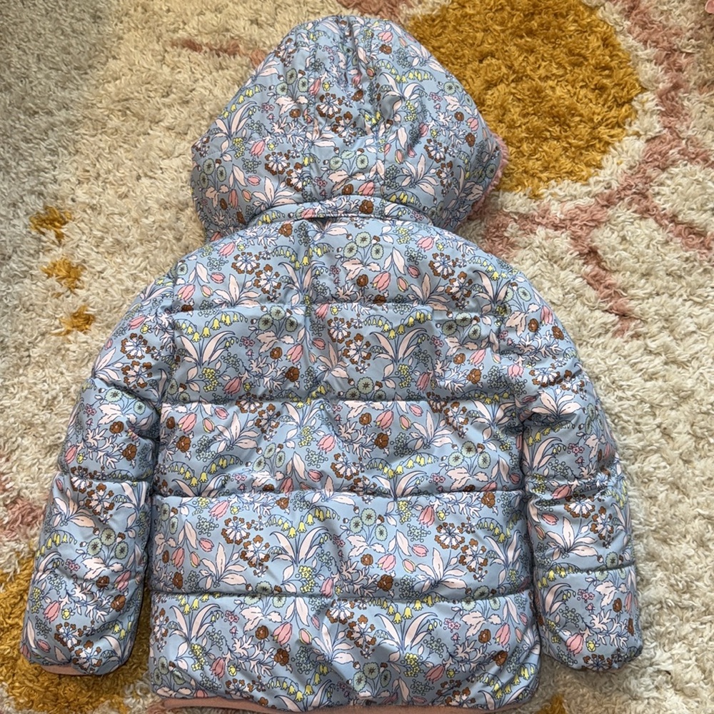 Boden Reversible Winter Girls Coat 3-4 - Picture 10 of 11